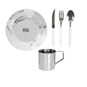 SET X 1 VAJILLA AIRE LIBRE ACERO INOXIDABLE