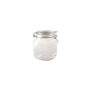 Frasco Hermetico Transparente De Vidrio 1 Litro