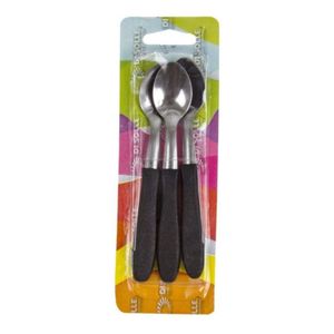 Blister X3 Cuchara Cucharita Te 13c Acero Inoxidable Blanco