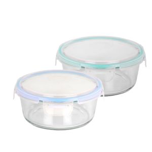 Recipiente Contenedor De Vidrio 950 Ml Con Tapa Redondo