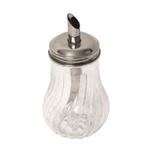 Azucarero Pico Vertedor Vidrio Tapa Acero Inoxidable 13cm
