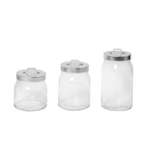 Set X3 Frascos Tarros Vidrio C/ Tapa Conservas Legumbres