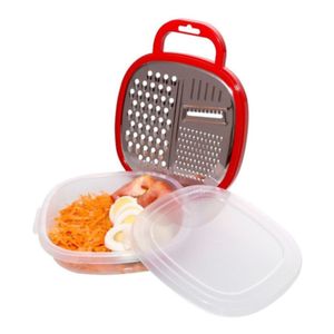 Rallador Queso Verduras Acero Inoxidable C Recipiente Y Tapa