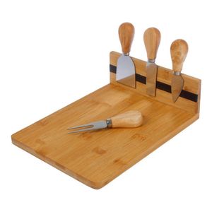 Tabla Copetinero Madera Bambu Con Utensilios Servir Picadas