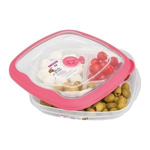 Snack Box Tres Divisiones 1,5Lts. Rosa 716/57