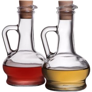 Aceitera Y Vinagrera En Vidrio - Set X 2 Unidades