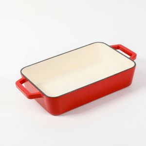 Fuente VOLF Chrissy Esmaltada Roja con Asas - 30x22 cm