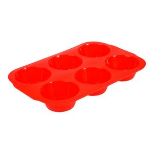 Molde Silicona Horno Muffins Cupcakes X 6 Repostería Aston