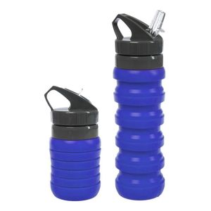 Botella Botellon Bidon Plegable Deportivo Silicona  550 Ml