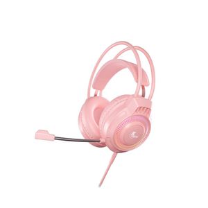 Auriculares Con Microfono X-Tech KHI Gaming Estereo Usb Rosa