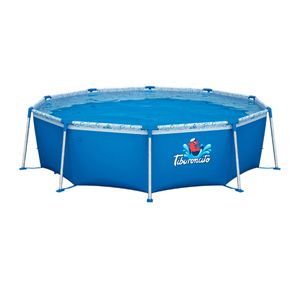 Pileta Tiburoncito N°8 4500L Redonda Celeste