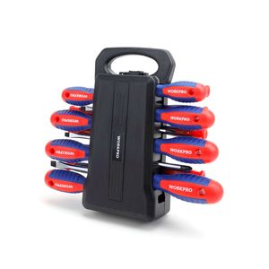 Juego de herramientas 45 Piezas Destornilladores y Tubos con Soporte WORKPRO (W000832)