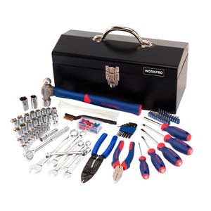 Set / Juego de Herramientas Mecánicas 160 Piezas Caja de Metal   WORKPRO (W009027)