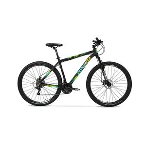 Bicicleta Topmega MTB Regal R29 21v Shimano Negro/verde/Celeste/Amarillo Talle L  1007970