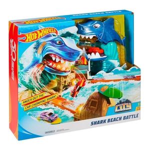Hot Wheels City Shark Beach Battle Play Set Fnb21