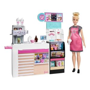 Muñeca Barbie Cafetería Con Accesorios Gmw03 Mattel