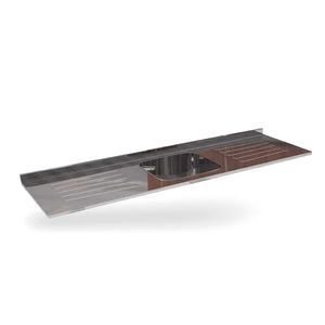 MESADA ORLANDI ART 40 ACERO INOX BACHA CENT 1,20