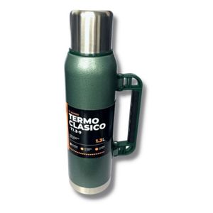Termo Acero Inox 1.3 Lt Lusqtoff Tapón Cebador Color Verde