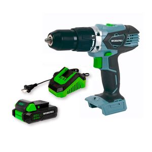 Taladro inalambrico con percutor 20 Volt WORKPRO Incluye bateria y cargador   W125121NT