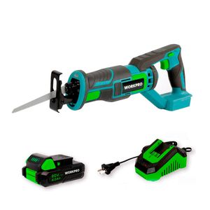 Sierra Reciproca Inalambrica 20 Volt WORKPRO incluye cargador y bateria W125116NT