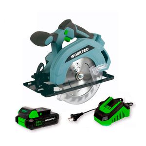 Sierra circular inalambrica 20 volt WORKPRO Incluye cargador y Bateria  W125120NT