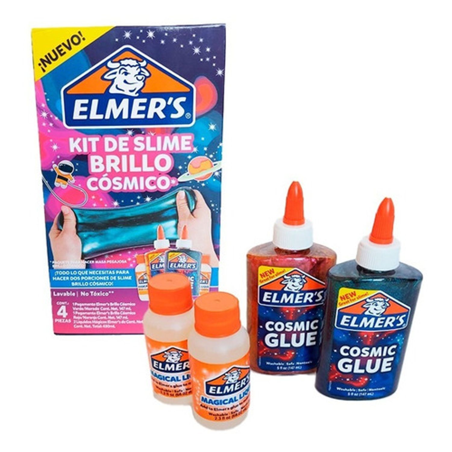 Kit Slime Elmers Fluffy Esponjoso X2 Piezas