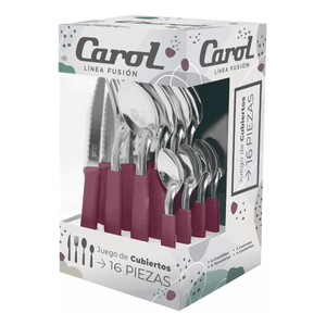 Juego Cubiertos 16 Piezas En Caja Borravino Carol ( 41116-FBO)