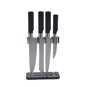Taco Cuchillos Cuchilla Acero Inoxidable Rack Acrilico + 4 C