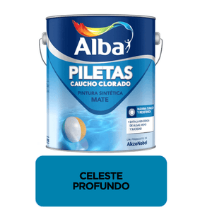 Pintura para Piletas Caucho Clorado 20 Lts Celeste Profundo