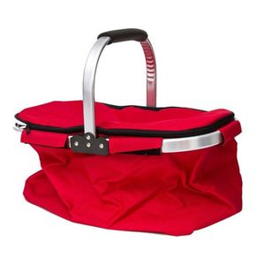 Canasta Lunchera Termica Plegable Picnic Rojo