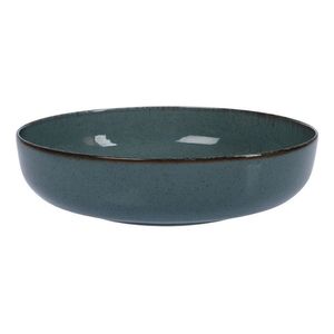 Bowl Compotera Porcelana Artesanal Filo Envejecido Rustico 15 cm Azul