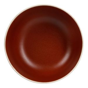 Bowl Compotera Porcelana Artesanal Filo Envejecido Rustico 15 cm Rojo