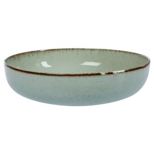 Ensaladera Bowl Porcelana Artesanal Filo Envejecido 19 Cm Verde