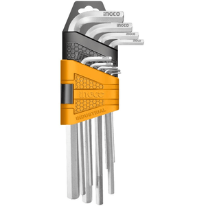 Set Llave Allen Brazo Extra Largo (9Pcs) Industrial Ingco ( HHK11092)