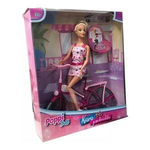 Muñeca Kiara y Su Bicicleta poppi (5983)