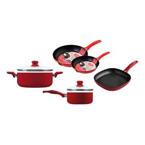 Bateria De Cocina X7pz Fuego Pyrex Teflon Antiadherente Olla