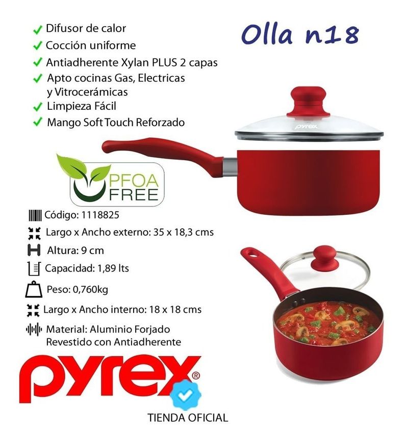 Sartén 24 cm. Rojo Pyrex Fuego - Comprar en Pyrex