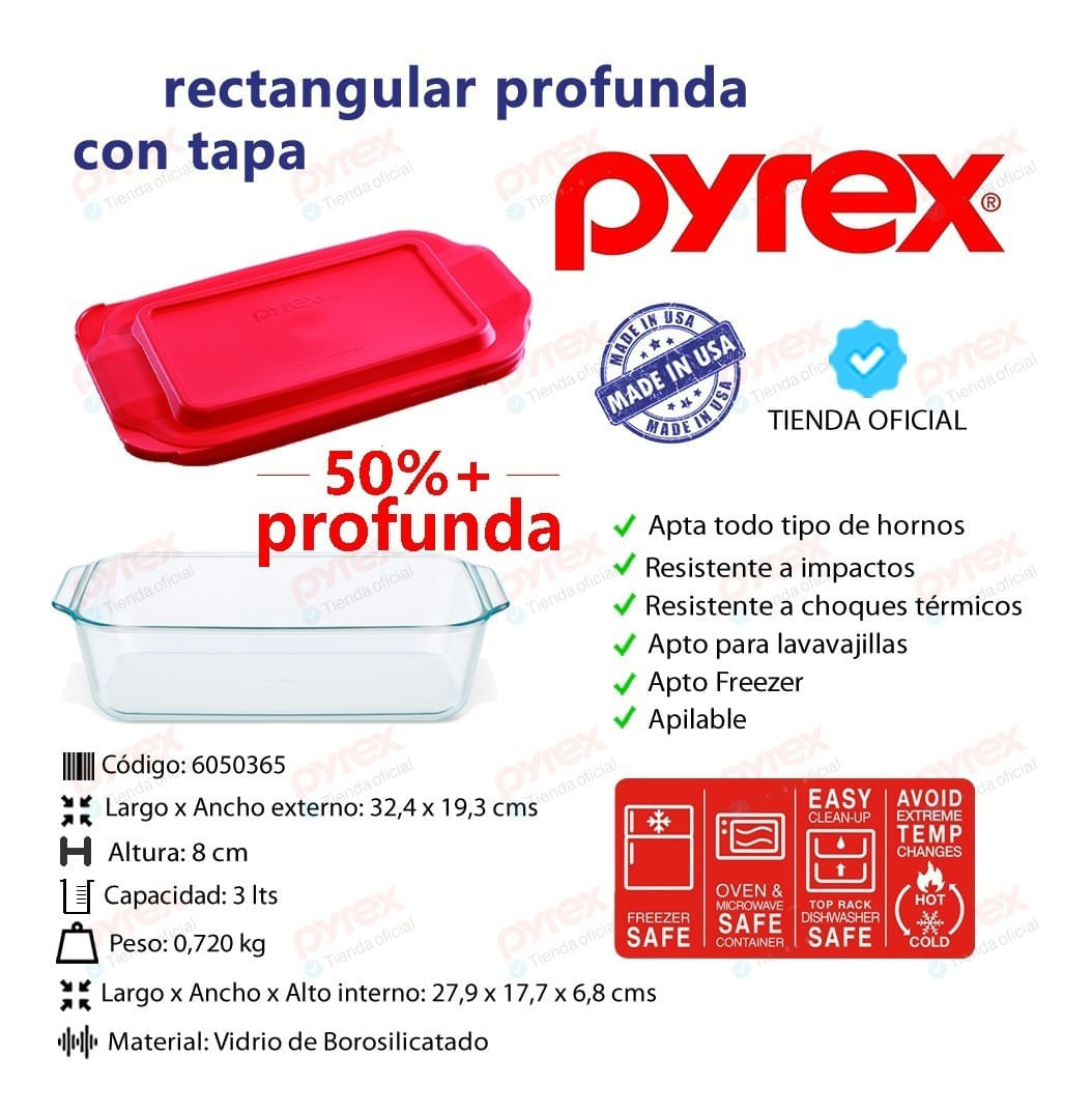 Set de 3 fuentes Pyrex Deep - Comprar en Pyrex