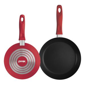 Set X 2 Sartenes 20 Y 26 Cm Fuego Pyrex Teflon Antiadherente