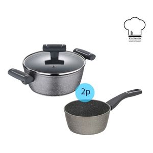 Set Bateria Cocina San Ignacio Stone Forjada Induccion 5