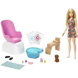 Muñeca Barbie Juego De Spa Y Salón De Belleza Ghn07 Mattel