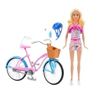 Muñeca Barbie Set De Juego Con Bicicleta Hby28 Mattel