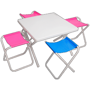 Set de Camping Mesa Plegable y banquetas Descansar 90500