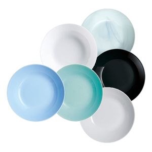 Plato Hondo Luminarc Diwali Templado Colores A Eleccion X6