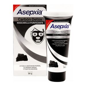 Mascarilla Facial Asepxia Peel Off Carbón Detox X 30 G Tipo De Piel Mixta