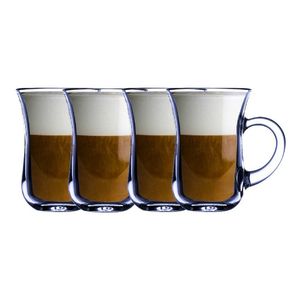 Set X 4 Jarros Tazas Vidrio Con Manija Keyif  Pasabahce
