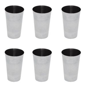 SET X6 VASOS DE ACERO INOXIDABLE 11 CM