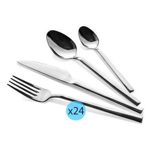 Set de Cubiertos Acero inoxidable New York Silver 24 pz