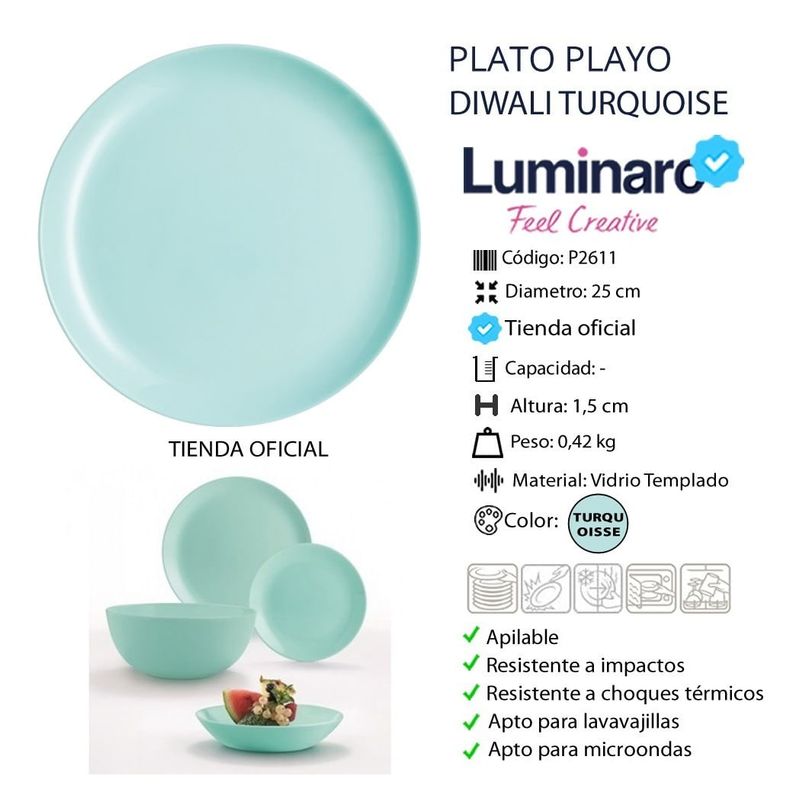 Platos discount luminarc material