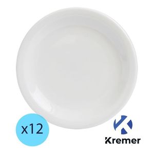 Platos Pan 17 Porcelana Blanca Restaurant Recta X12